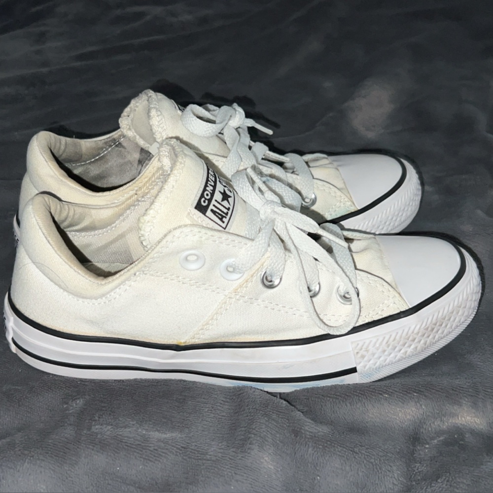 Converse All Star Classic White Canvas Sneakers - Picture 4 of 7